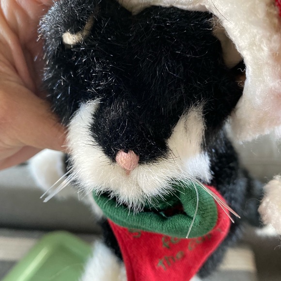 Rare Boyds Bear Plush Santa Claws Cat With Santa Hat 🎄 - Picture 8 of 8